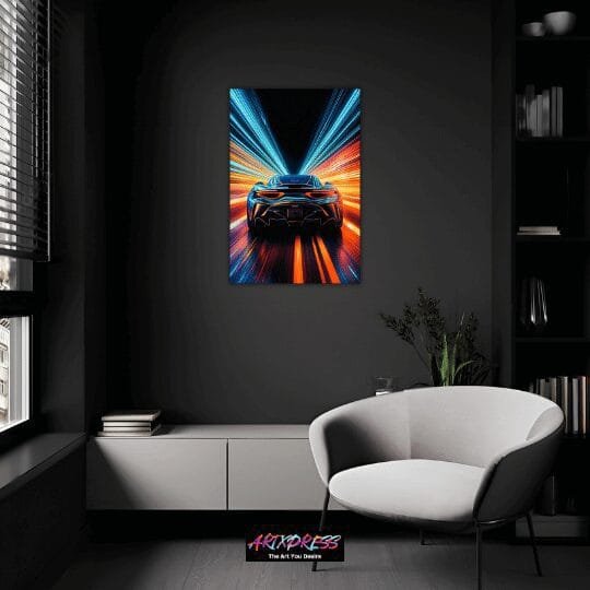 Futuristic Sports Car | Metal Poster