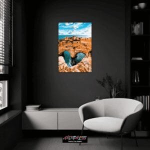 Heart Shaped Cliffs | Metal Poster