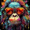 Stylish Ape Metal Poster