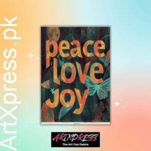 Peace Love Joy Quote Metal Poster