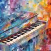 Piano Abstract Metal Poster