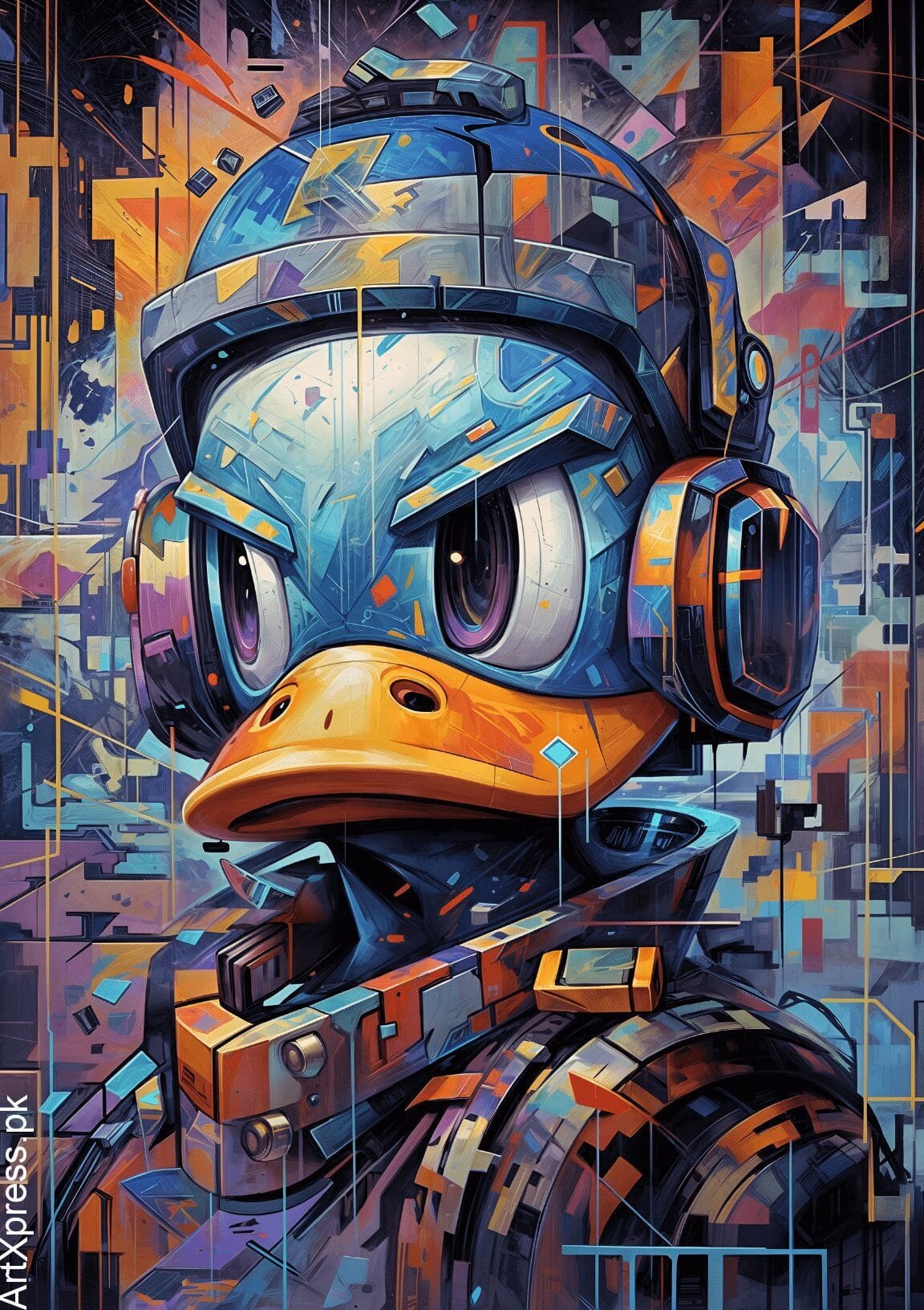 Cartoon Duck Metal Poster