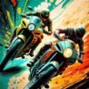Exciting Motorbike Racing | Metal Poster