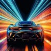 Futuristic Sports Car | Metal Poster