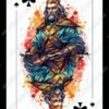 King Of Clubs Card Metal Poster