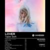 Taylor Swift (Lover Album Cover)-Black Metal Poster