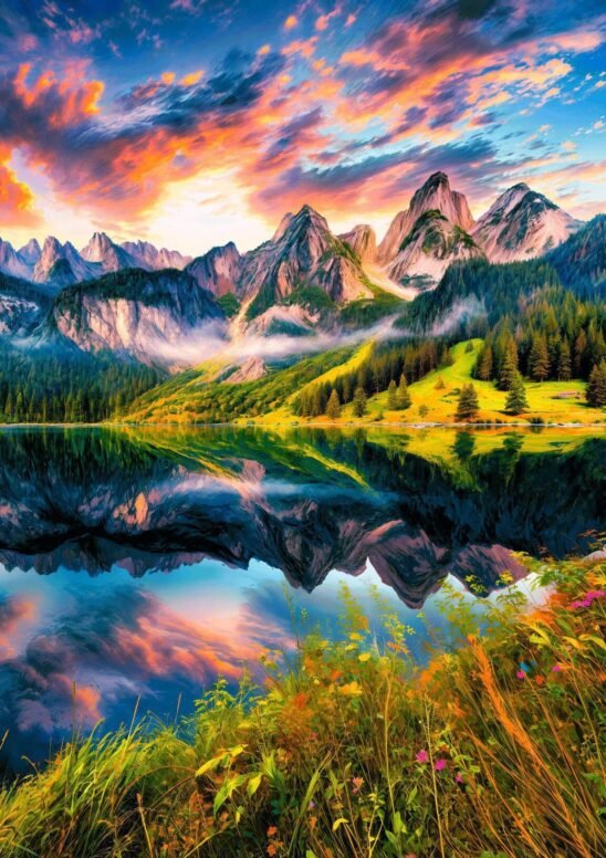 Vorderer Gosausee Lake Metal Poster