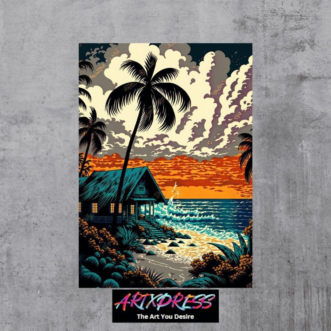 Island Scenery Metal Poster