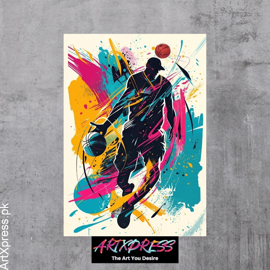 Basketball Player Metal Poster