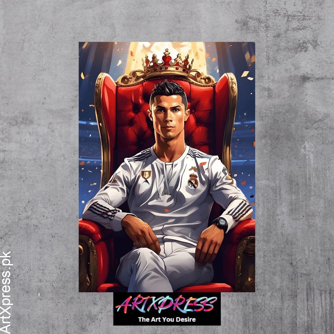CR7 Portrait Metal Poster