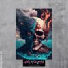 Skull World Metal Poster