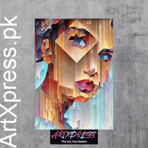 3D Fractal Illustration Metal Poster