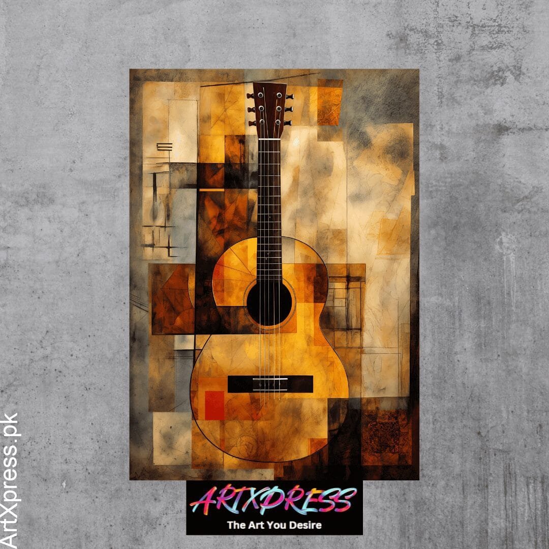 Guitar Abstract Metal Poster