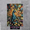 Peacock Mural Metal Poster