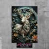 Deer Mural Metal Poster