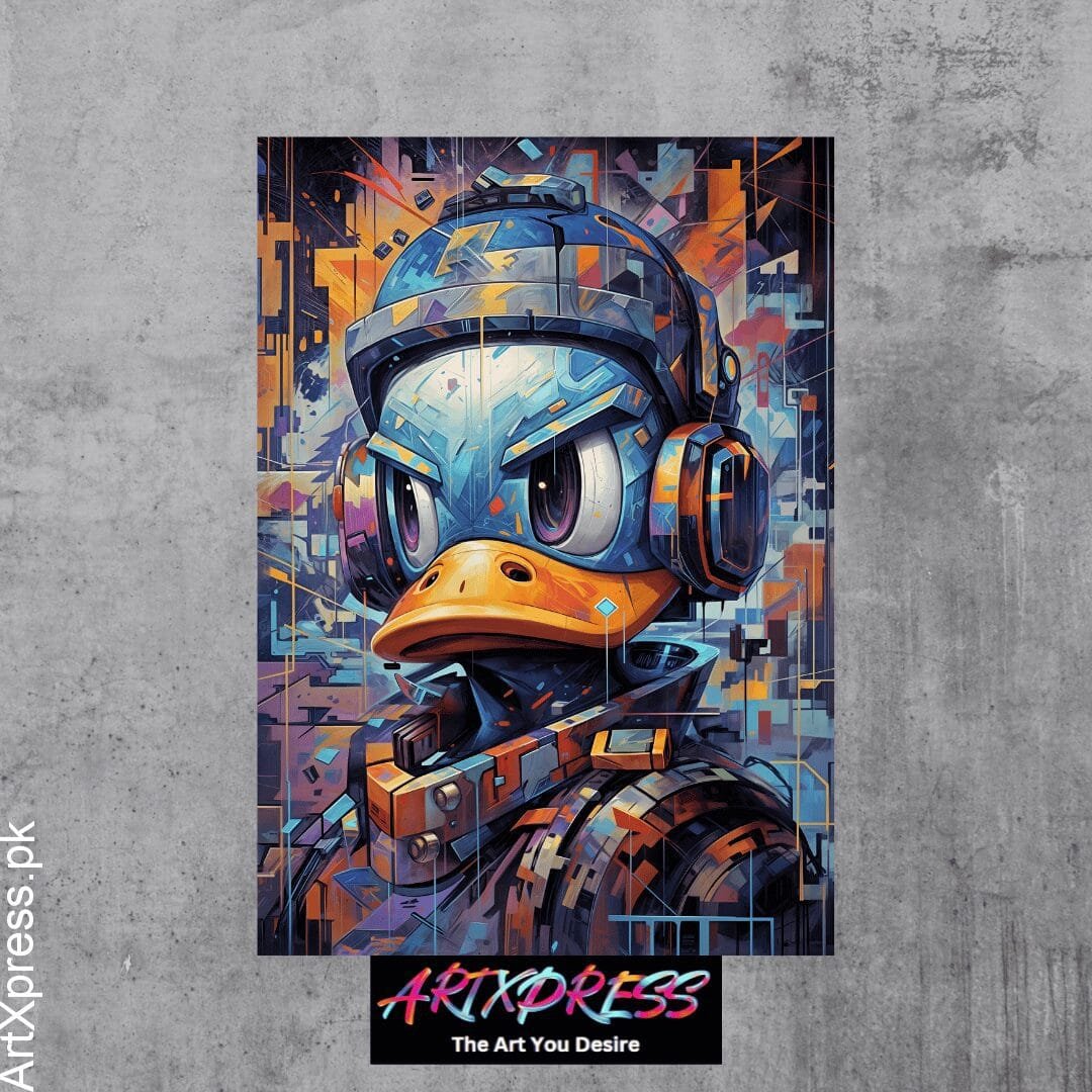 Cartoon Duck Metal Poster