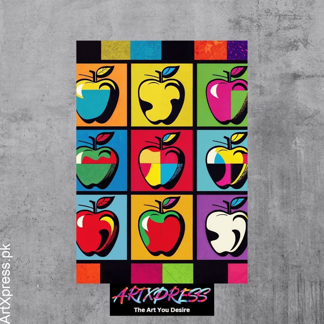 Apple's Pop Art Metal Poster