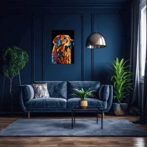 Geometric Dog | Metal Poster