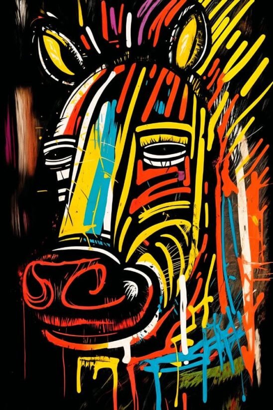 African Zebra | Metal Poster