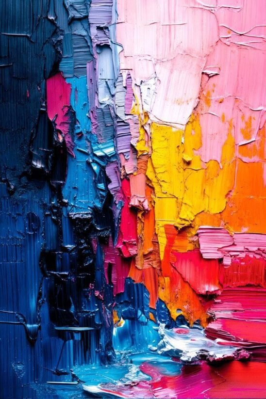 Colorful Oil Painted | Metal Poster