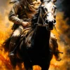Tribal Horse Rider Exploring Untamed Wilderness | Metal Poster