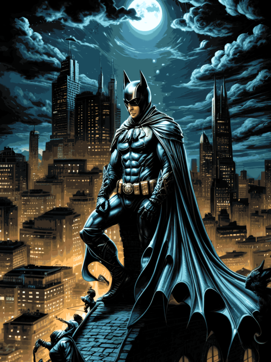 Gotham's Guardian_ Batman Forever - Batman | superhero Metal Poster