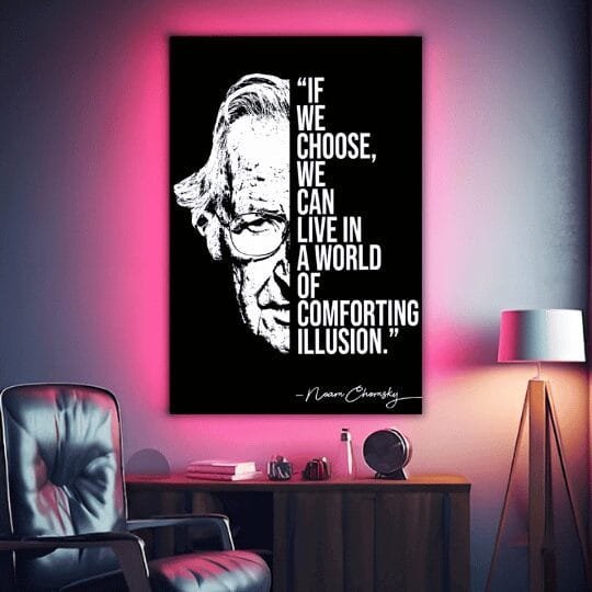 Noam Chomsky Quote | Metal Poster | Wall Art