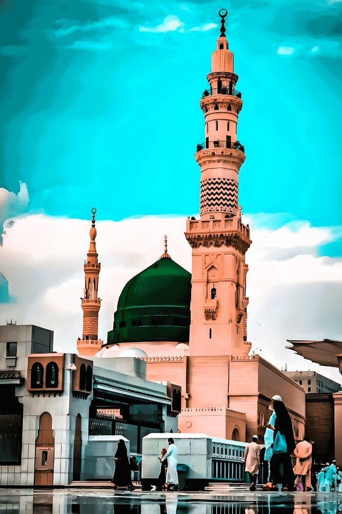 Masjid E Nabawi – Islamic Monuments | Metal Poster | Wall Art