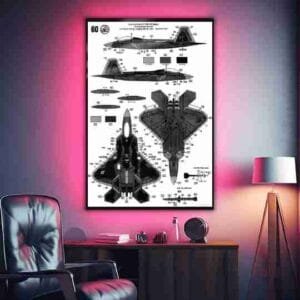 F22 Raptor Fighter Jet | Aviation Posters | Metal Posters | Wall Art