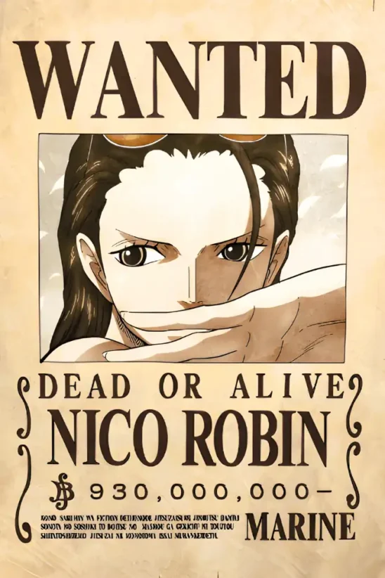 Nico Robin Wanted – One Piece | Anime | Metal Poster | Wall Art