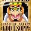 Usopp Wanted – One Piece | Anime | Metal Posters | Wall Art