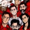 Money Heist Group Picture | Movies Posters | Metal Posters | Wall Art