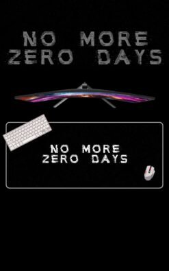 No More Zero Days | Motivational Mousepads | Custom Mousepads | Office Desk Mat & Table Mat | Worldwide Shipping